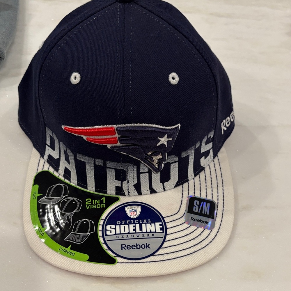 Reebok Navy and White Patriots Cap brand new